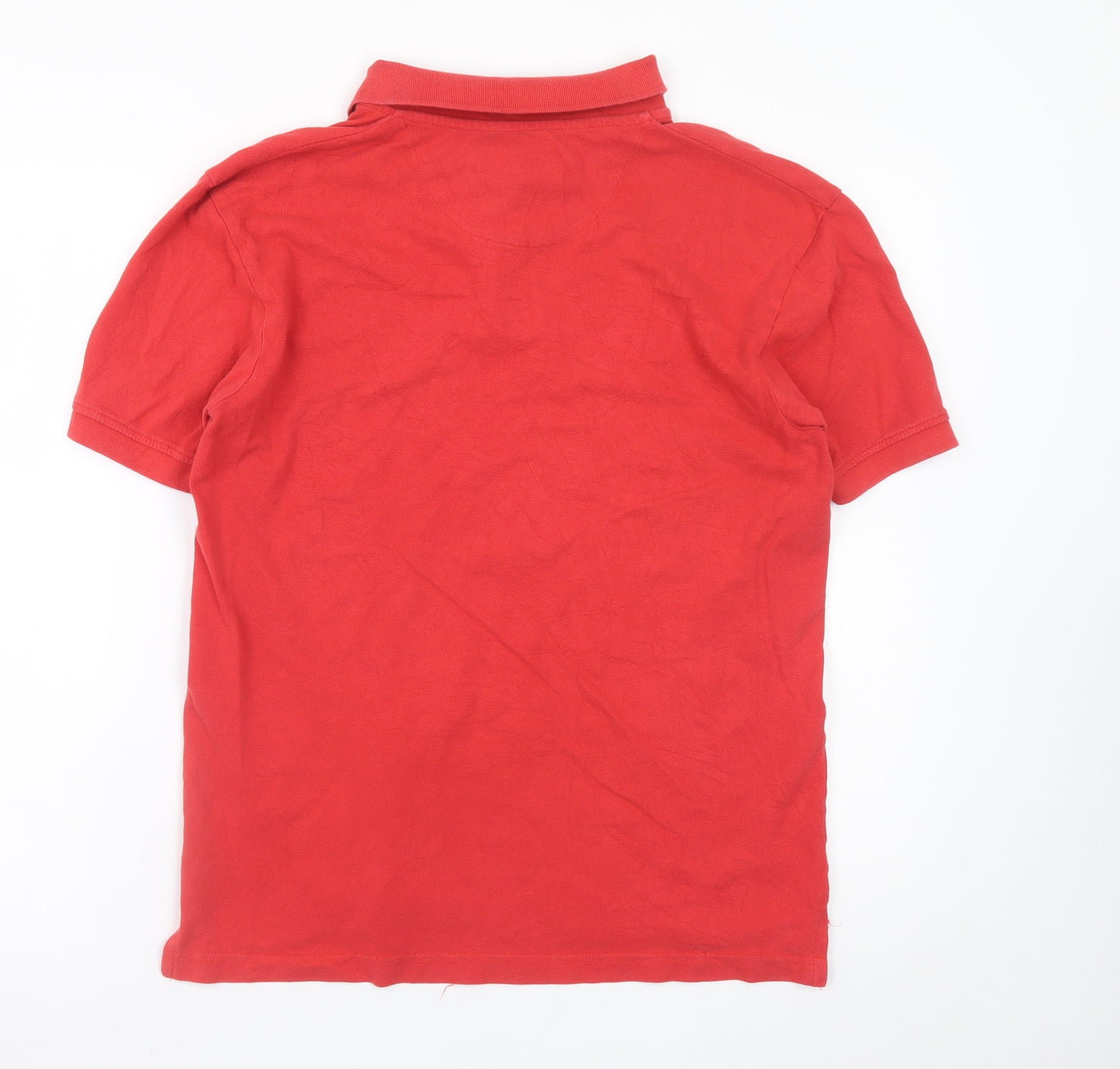 Bytom Men's Red Cotton Short Sleeve Polo Shirt Size M