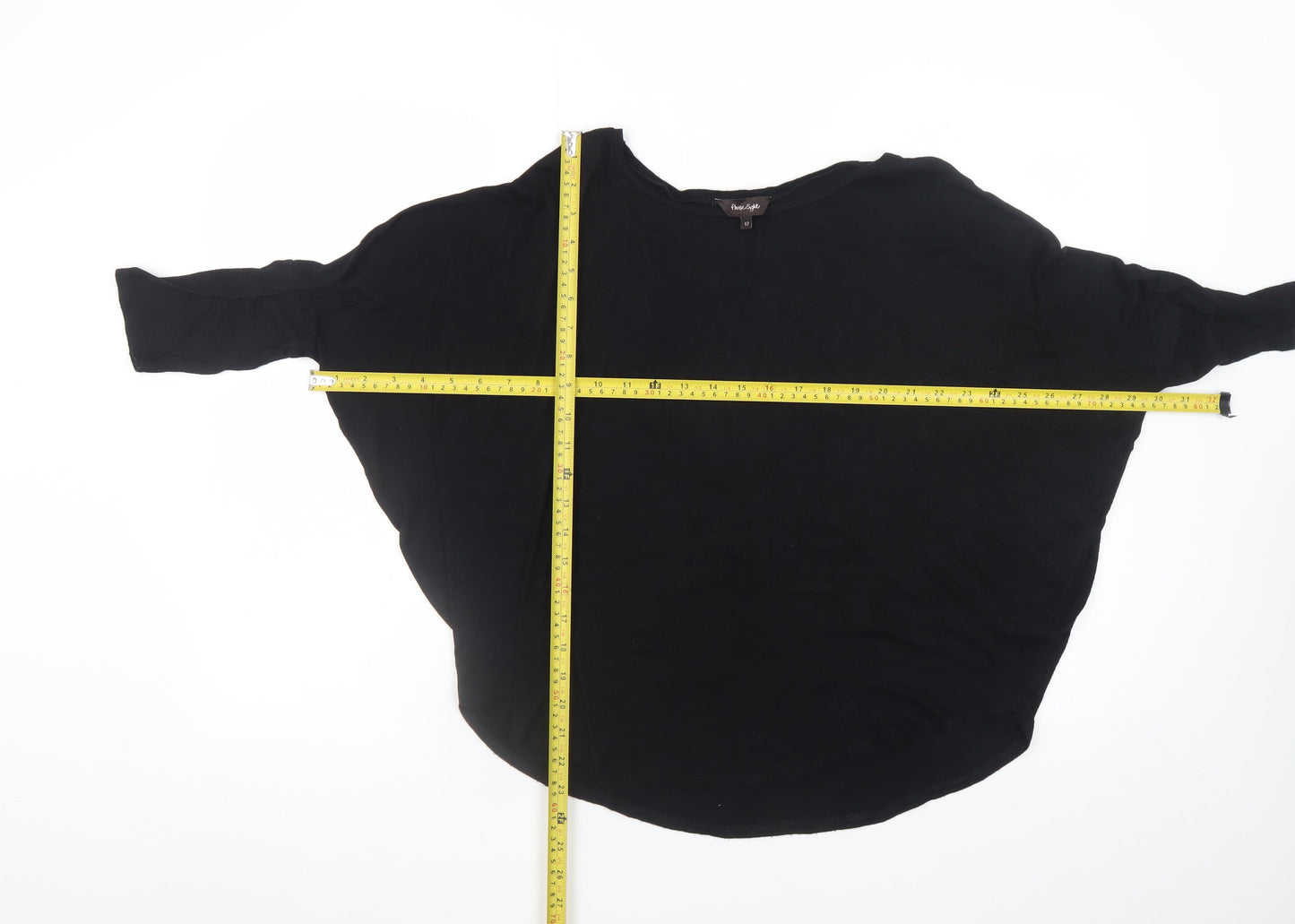 Phase Eight Women Black Size 12 Relaxed Jersey Tunic Blouse