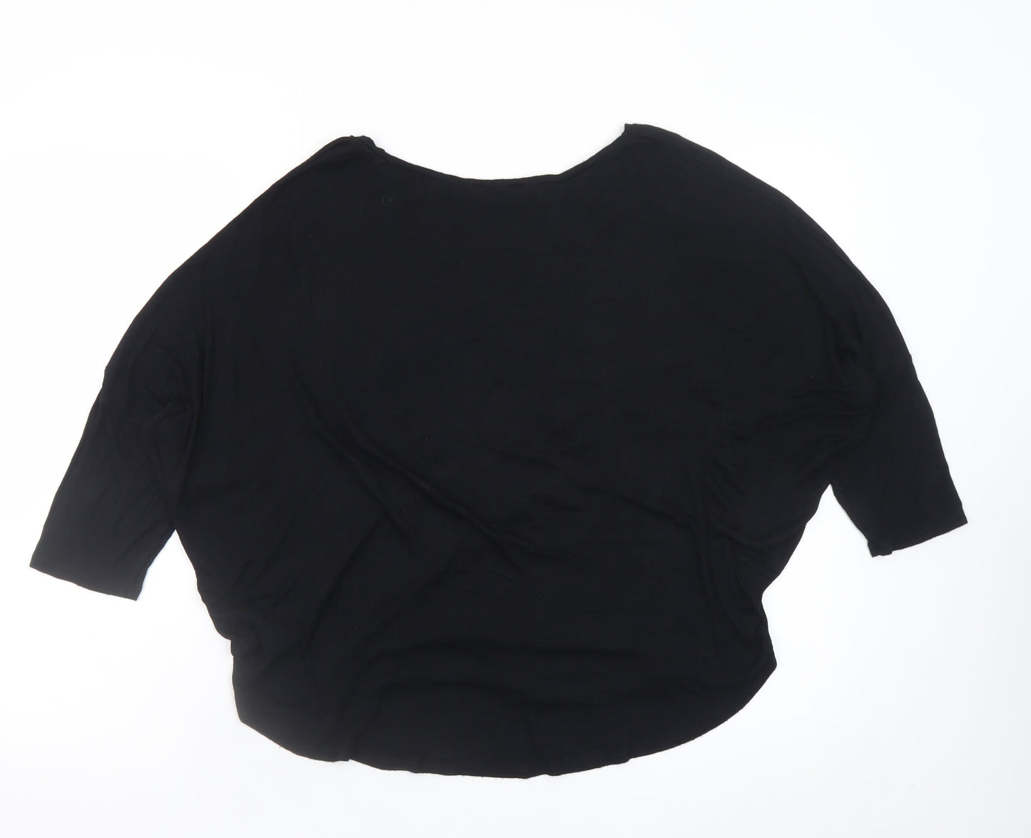 Phase Eight Women Black Size 12 Relaxed Jersey Tunic Blouse
