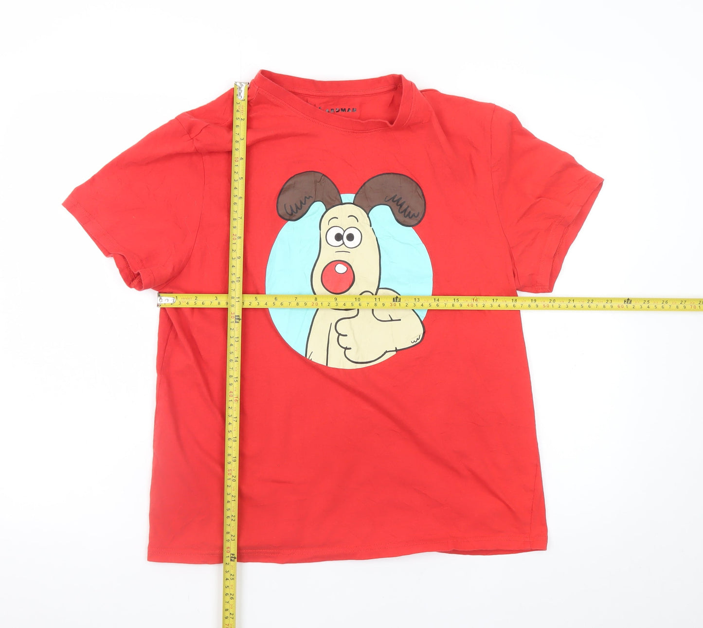 Aardman Comic Relief Red Gromit Mens Medium Cotton T-Shirt