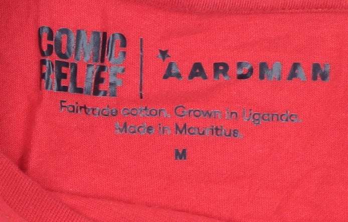 Aardman Comic Relief Red Gromit Mens Medium Cotton T-Shirt