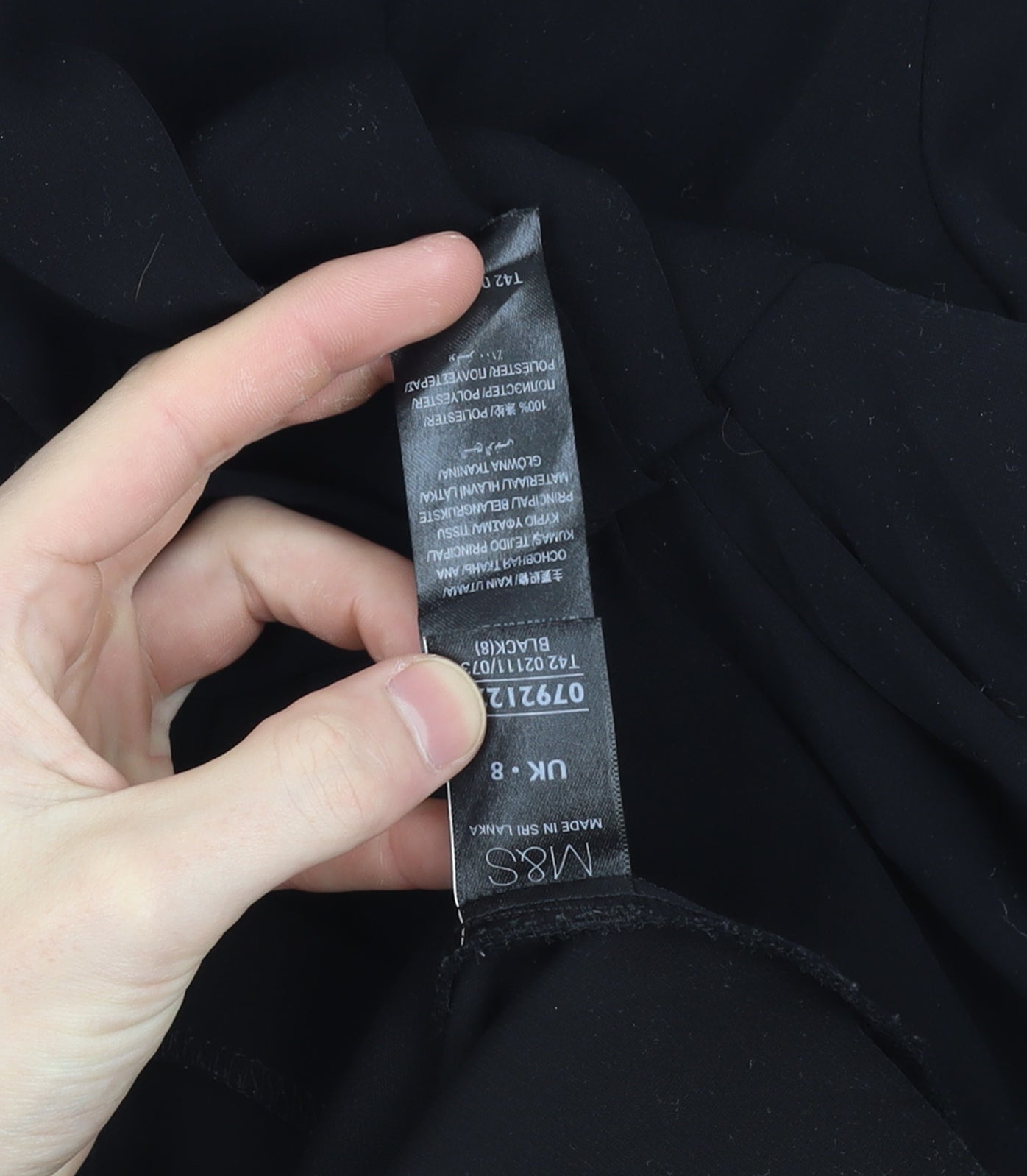 Marks and Spencer Women’s Black Sheath Knee Length Dress UK 8