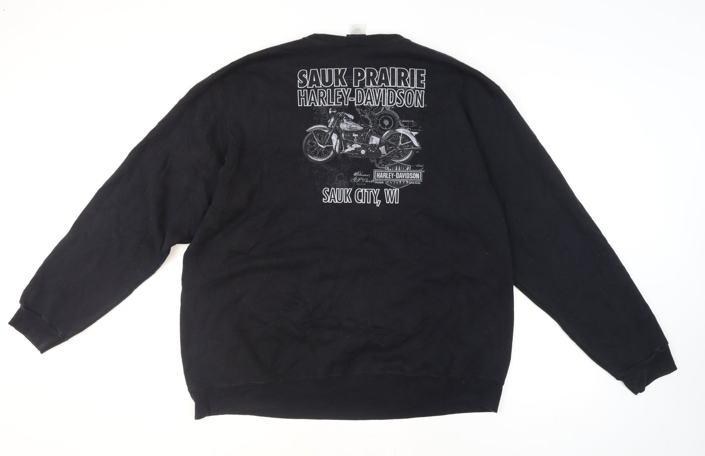 Harley-Davidson Men’s Black 2XL Pullover Sweatshirt Biker Graphic