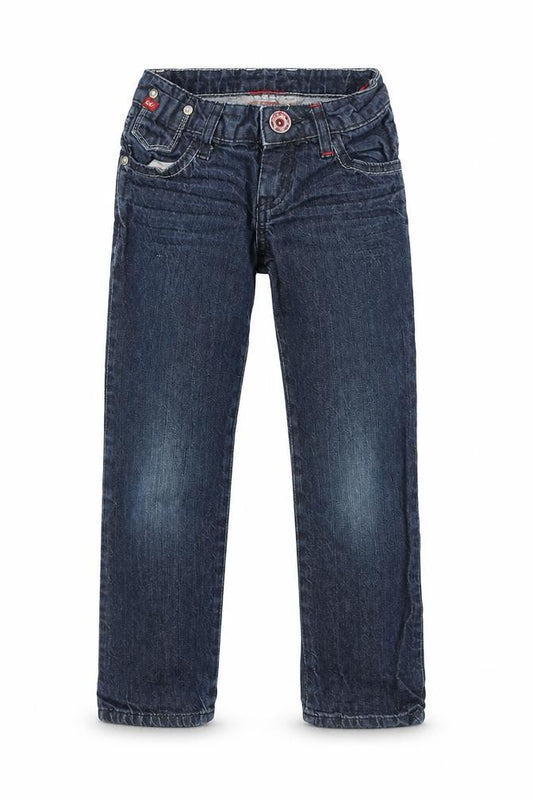 Miss Sixty Girls Blue Embroidered Straight Jeans 6 Years Cotton Denim