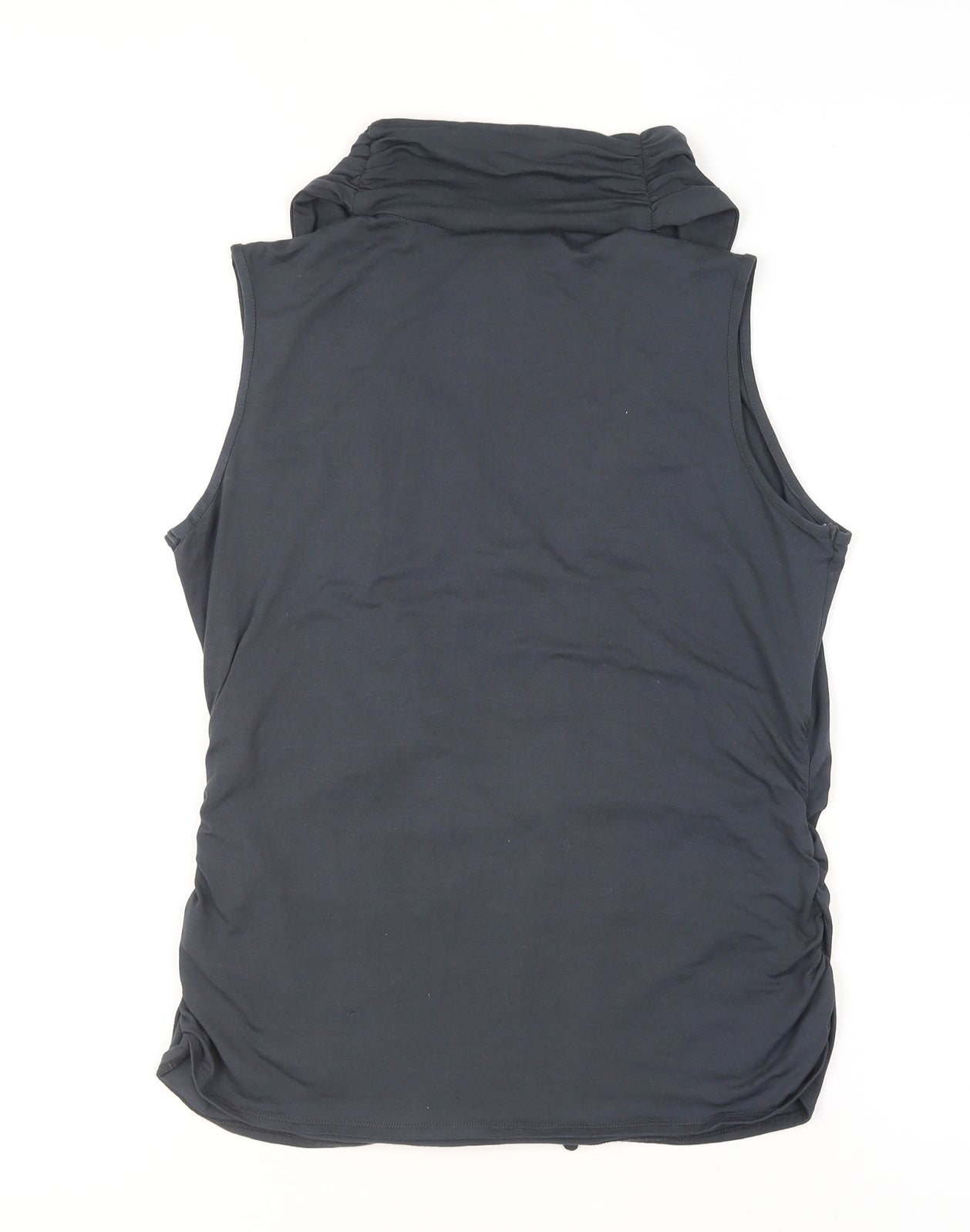 Look Women's Black Jersey Wrap Sleeveless Cowl Neck Tank Top Size 18