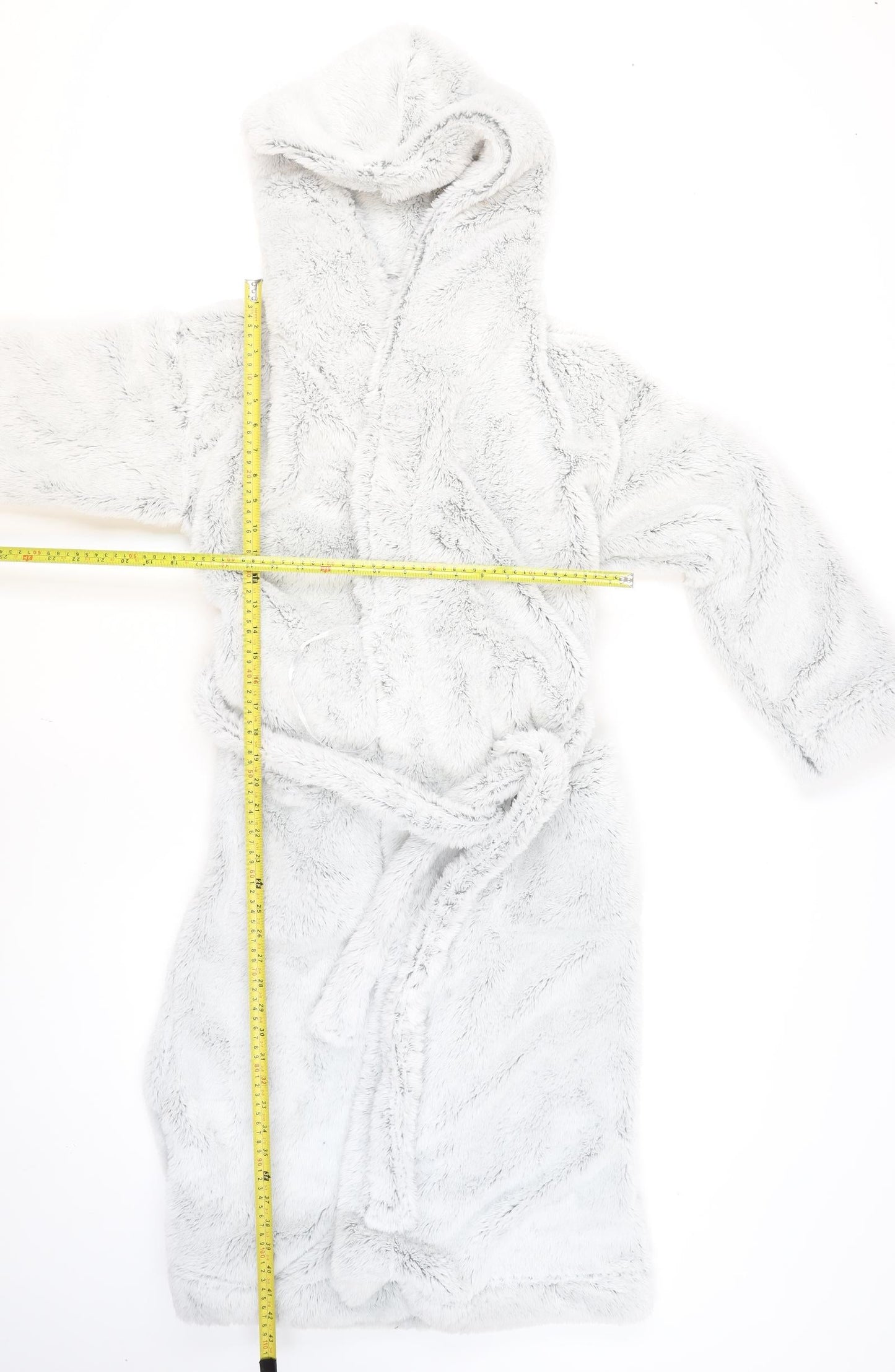 Marks and Spencer Women’s Grey Fleece Hooded Belted Robe XS