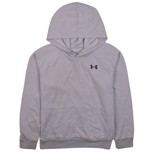 Under Armour Boys Grey Pullover Hoodie YLG 12-13 Years Fleece Sweatshirt