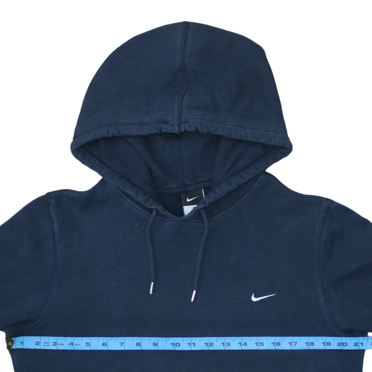 Nike Men's Blue Pullover Hoodie Small Fleece Logo Sweatshirt