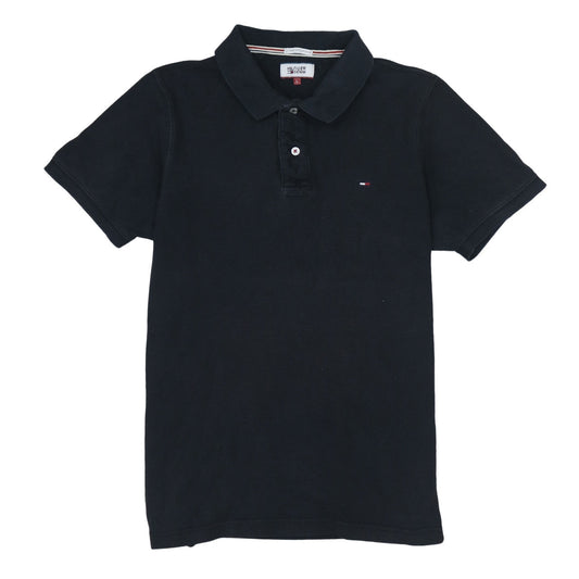 Tommy Hilfiger Men’s Black Cotton Polo Shirt Size L Classic Fit