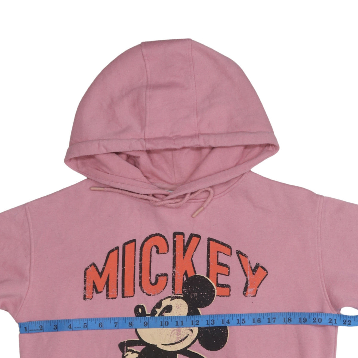 Back view of Disney Women Pink XS Pullover Hoodie Mickey Mouse Print