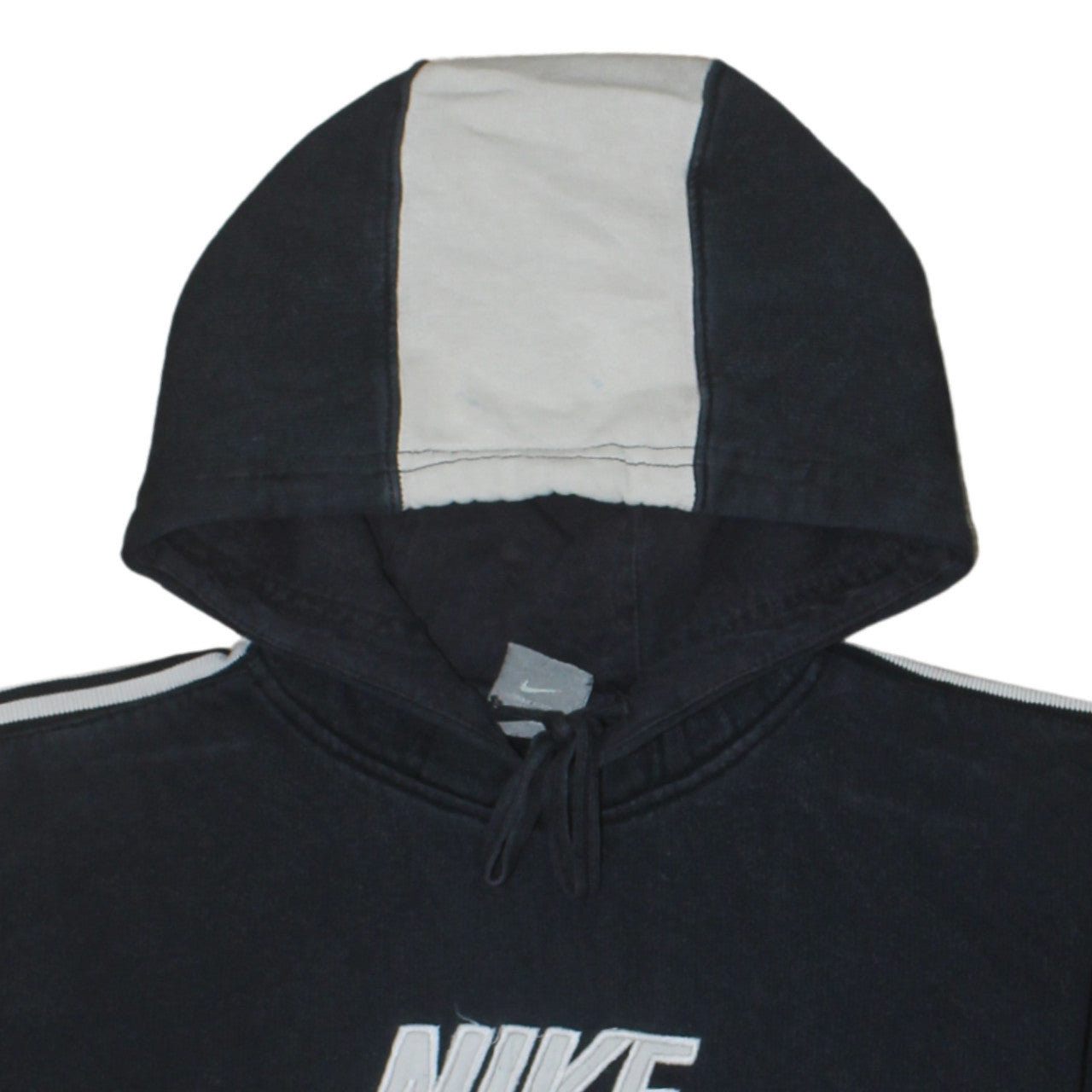 Nike Boys Black Pullover Hoodie with Logo and Drawstring Hood Size M