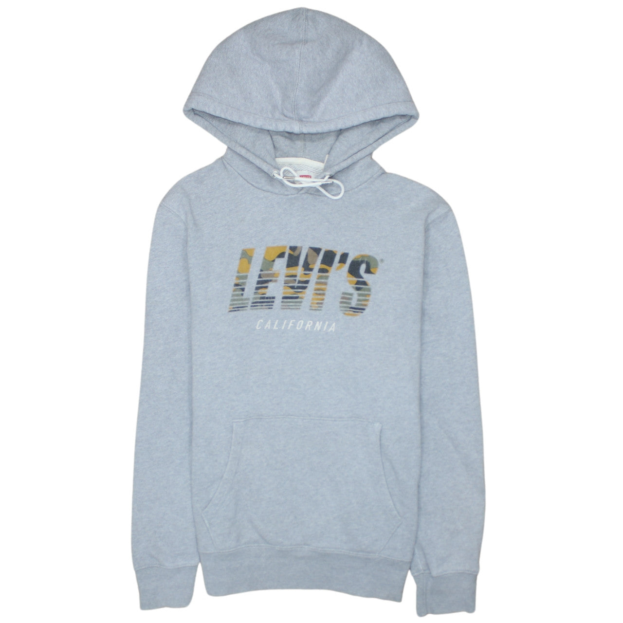 Levi's Men's Grey Pullover Hoodie Sweatshirt Small Graphic Print