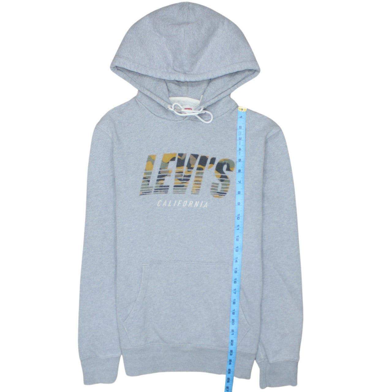 Levi's Men's Grey Pullover Hoodie Sweatshirt Small Graphic Print