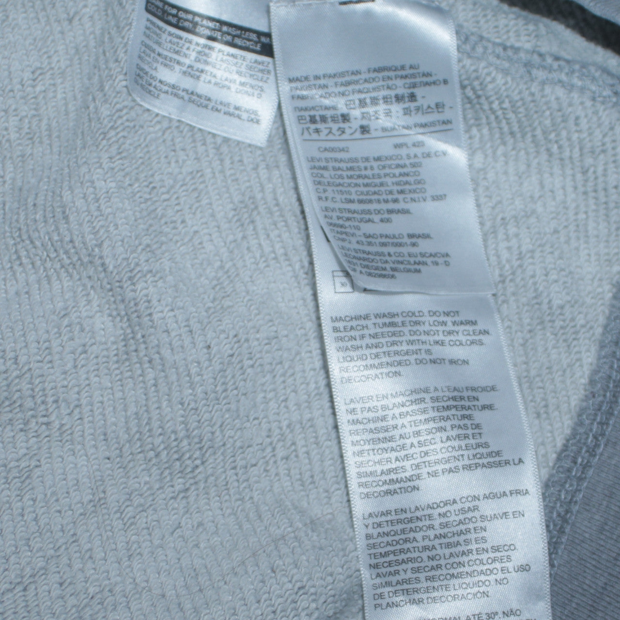 Levi's Men's Grey Pullover Hoodie Sweatshirt Small Graphic Print