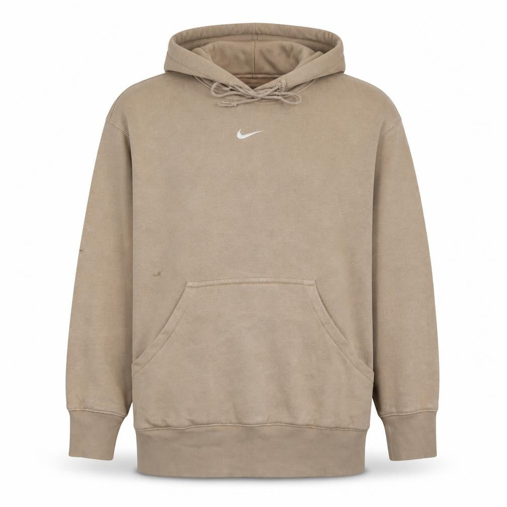 Nike Men's Beige Hoodie Pullover Medium Cotton Blend Classic Fit