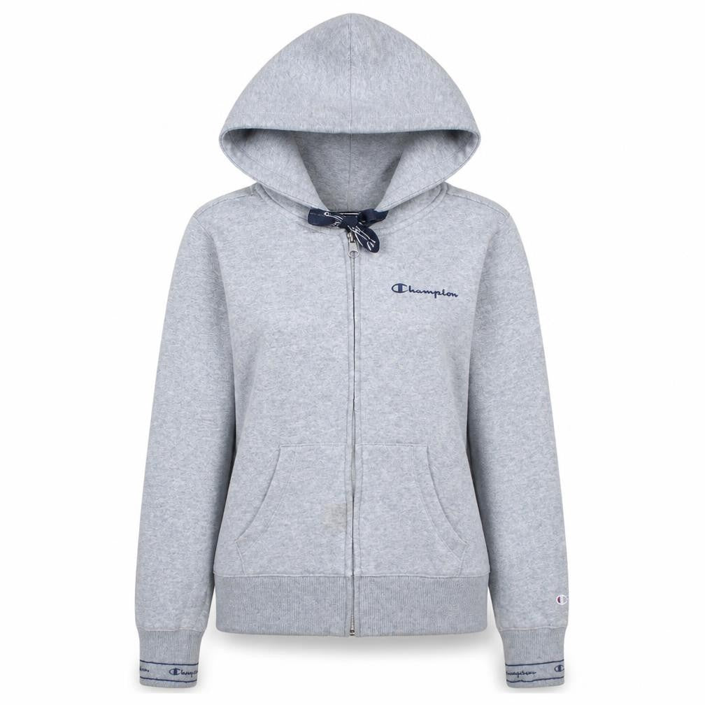 Champion Womens Grey XS Full Zip Hoodie Fleece Cotton Blend