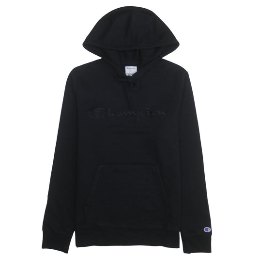 Champion Men’s Black Pullover Hoodie Medium Embroidered Logo