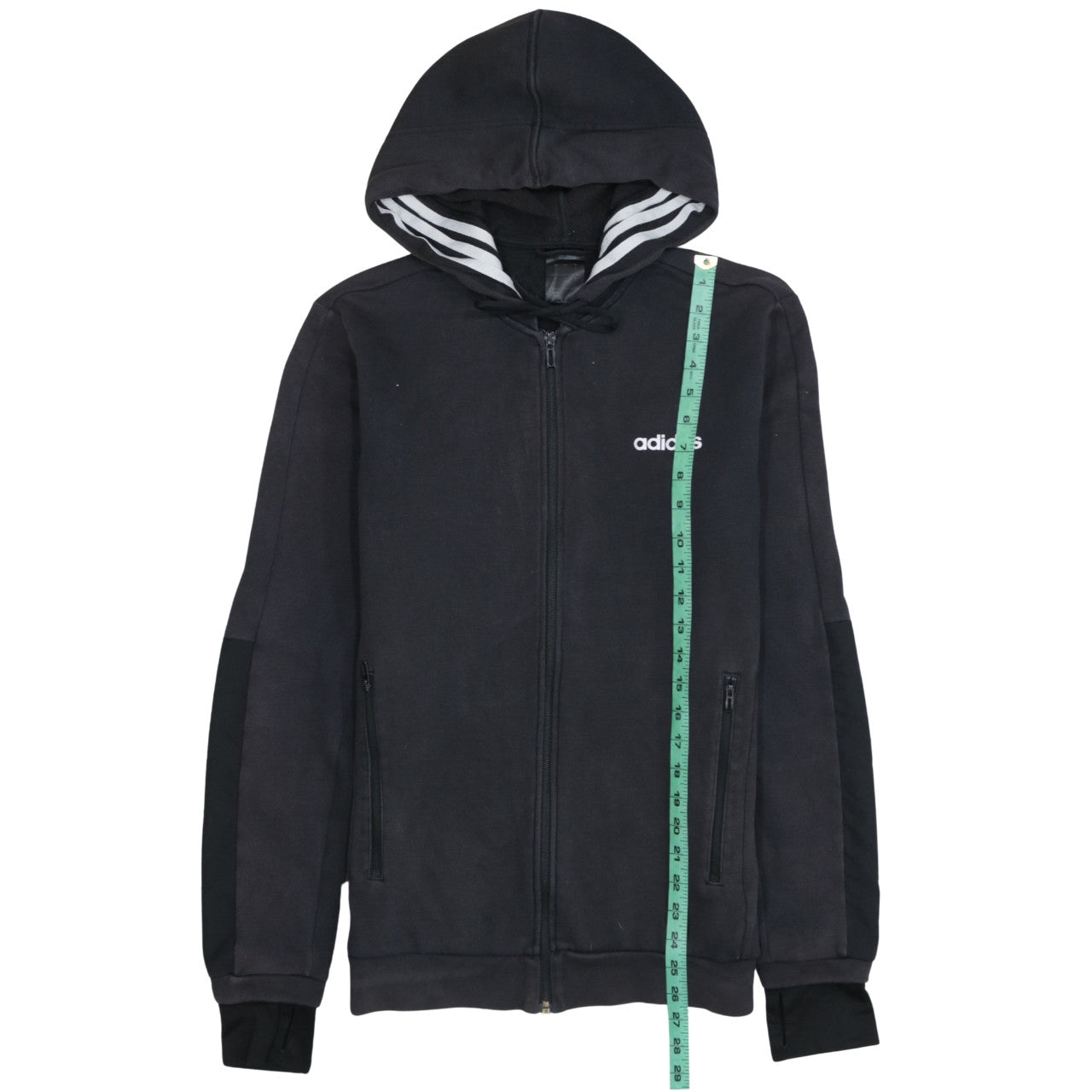 Adidas Men's Black Full Zip Hoodie Size S Regular Fit