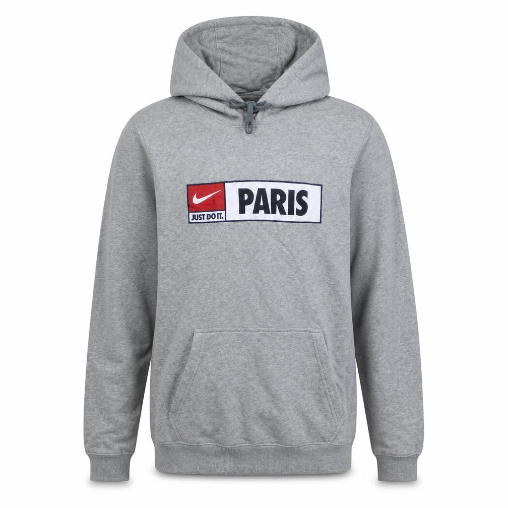 Nike Men's Grey Paris Pullover Hoodie Size S Graphic Print