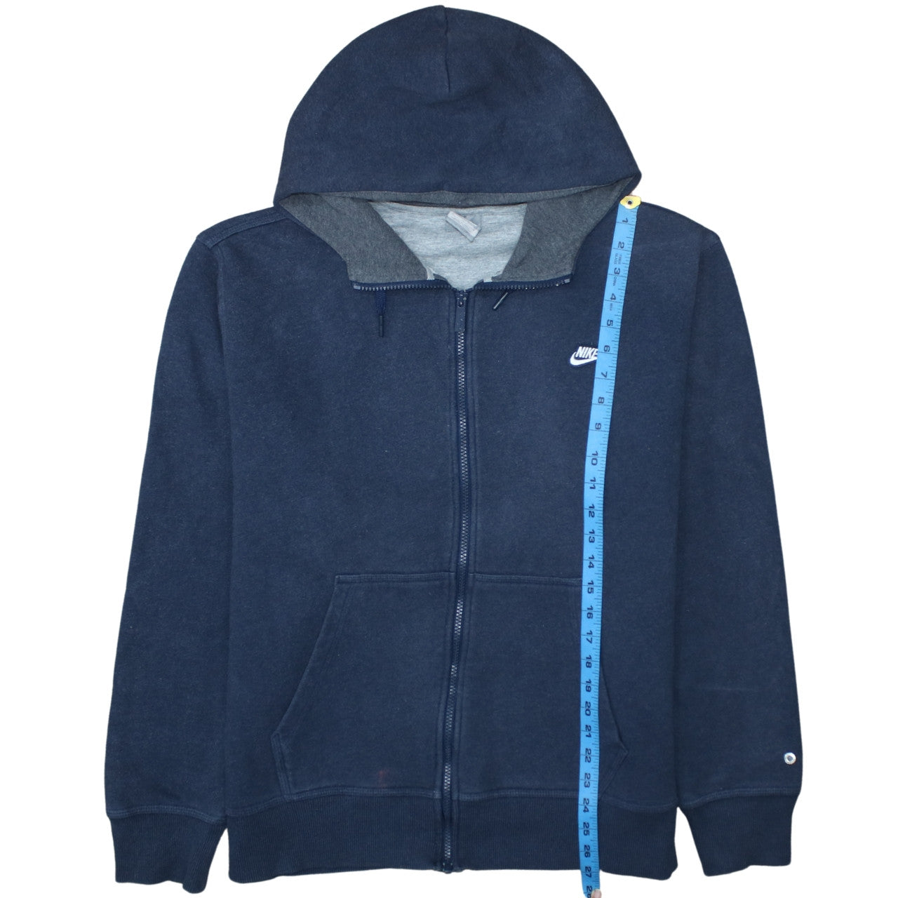 Nike Men's Navy Blue Full Zip Hoodie XL Cotton Blend Sportswear