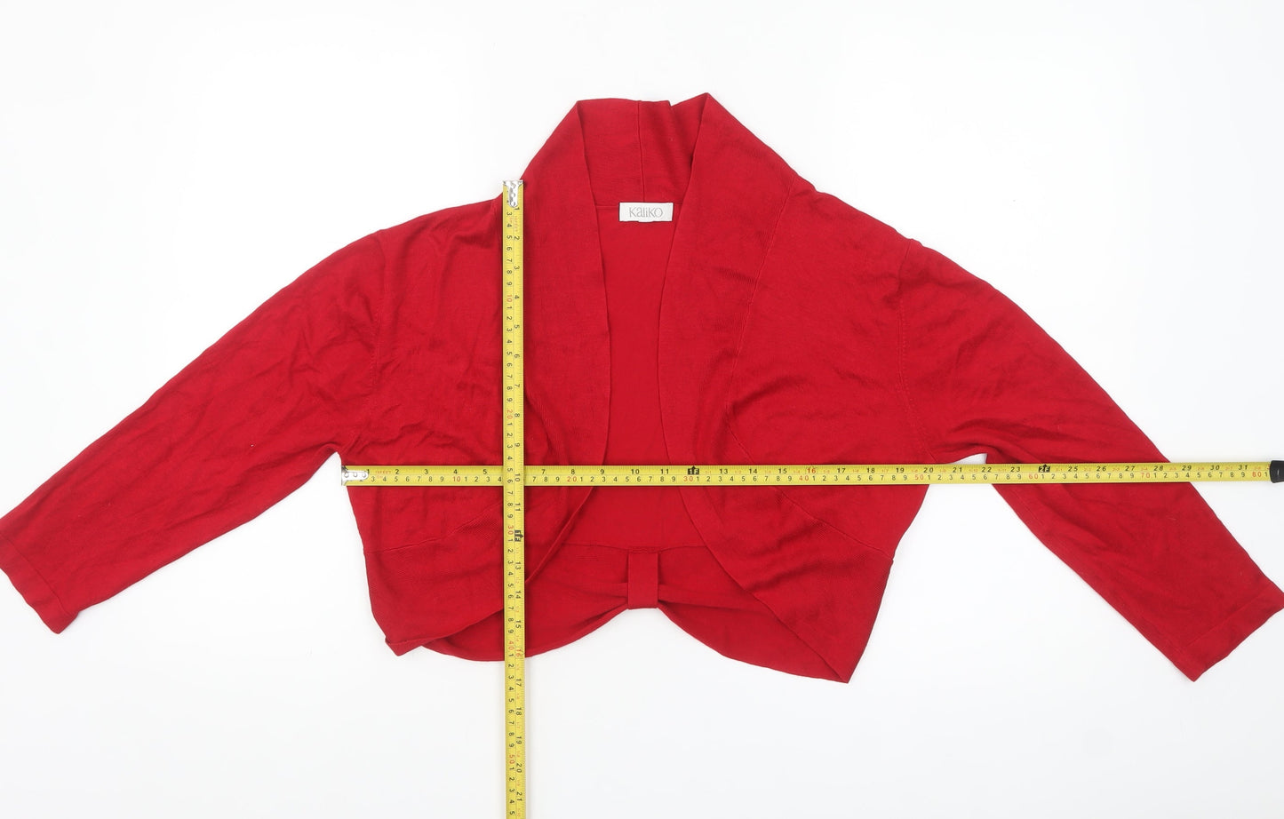 Kaliko Women’s Red Long Sleeve Shrug Cardigan Size 18