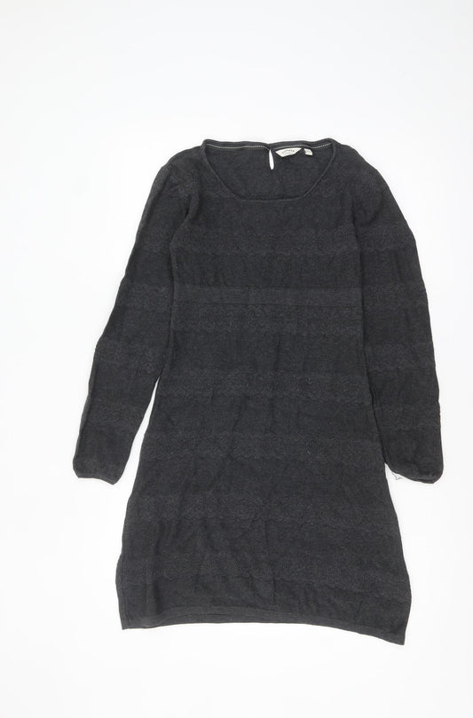 FatFace Womens Black Cotton Jumper Dress Size 8