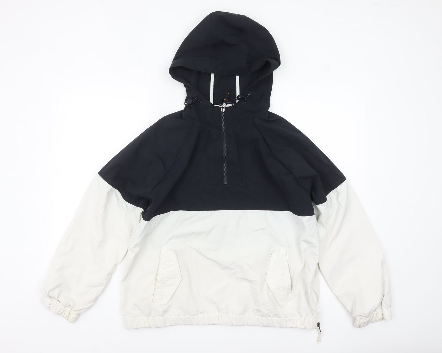 Crew Clothing Company Women’s Black & White Hooded Anorak Jacket Size 12