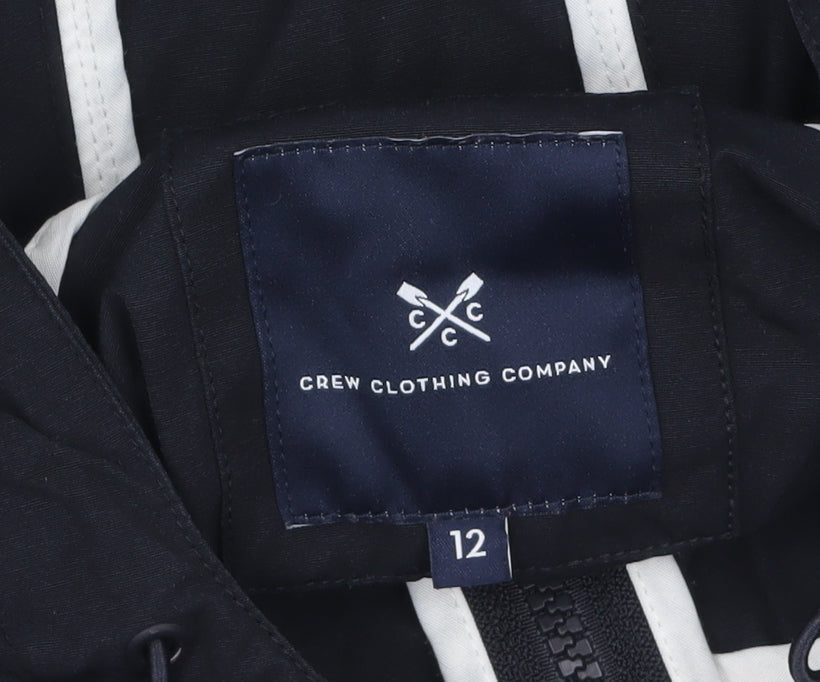 Crew Clothing Company Women’s Black & White Hooded Anorak Jacket Size 12