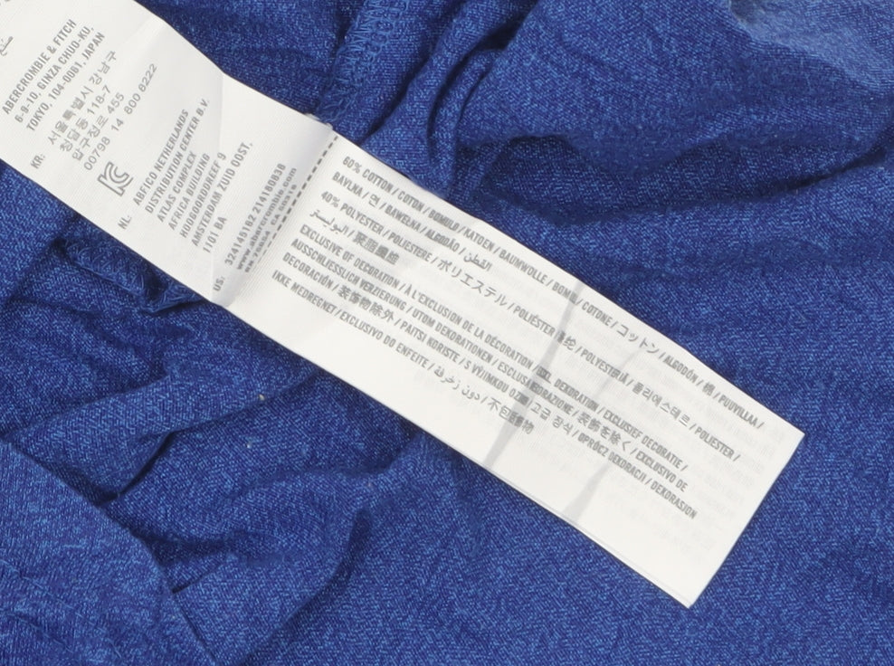 Hollister Women's Blue XS Basic Crew Neck T-Shirt