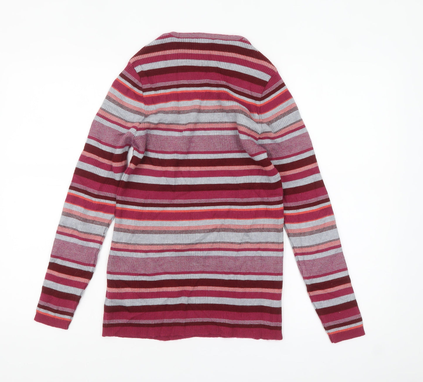 Damart Women's Multicoloured Striped Wool Blend Pullover Jumper Size L