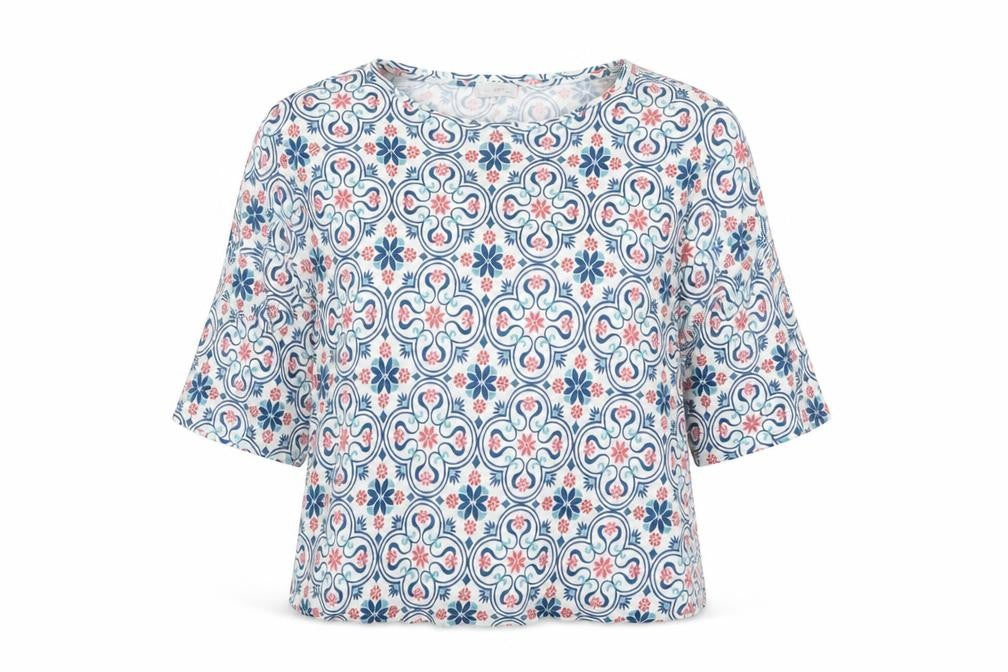 Phase Eight Women's Multicoloured Floral Linen Tunic Blouse UK 16