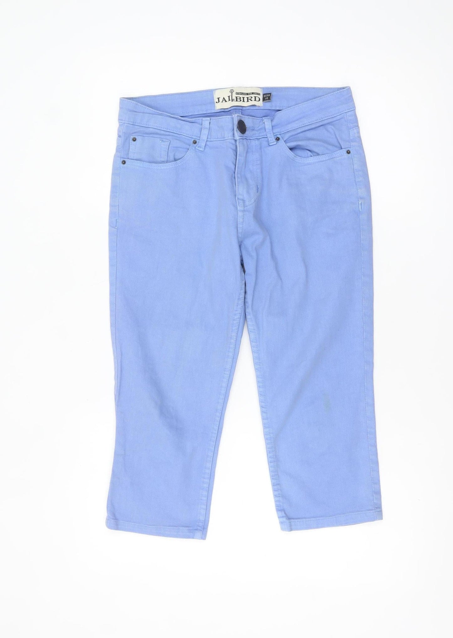 Jailbird Women's Blue Chino Shorts Size 10 Regular Cotton Blend