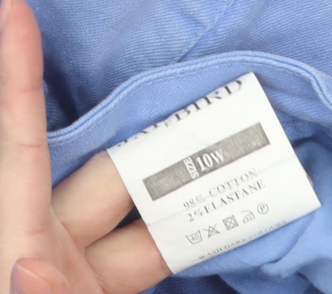Jailbird Women's Blue Chino Shorts Size 10 Regular Cotton Blend