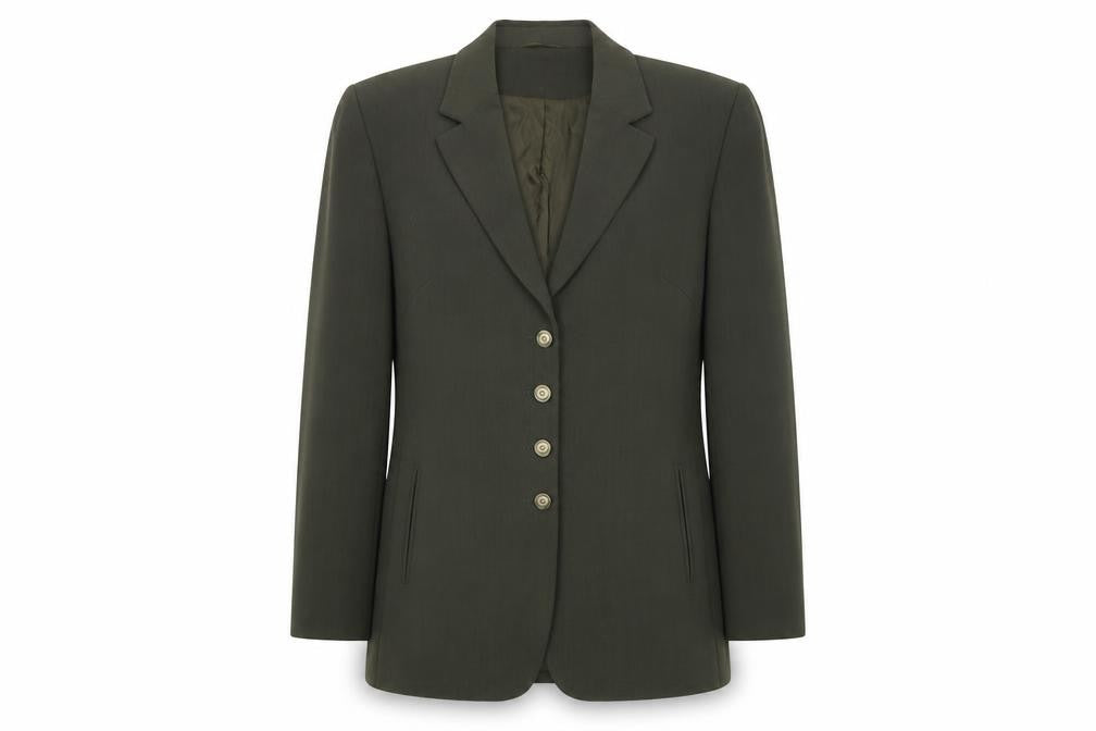 Marcona Women’s Green Wool Blend Single Breasted Blazer Size 12