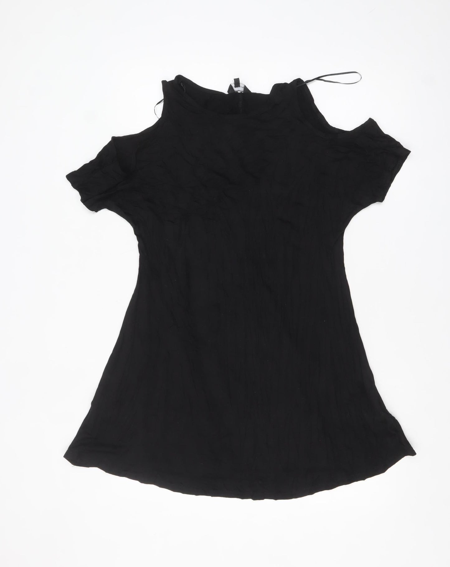 New Look Women's Black Cold Shoulder A-Line Dress Size 10