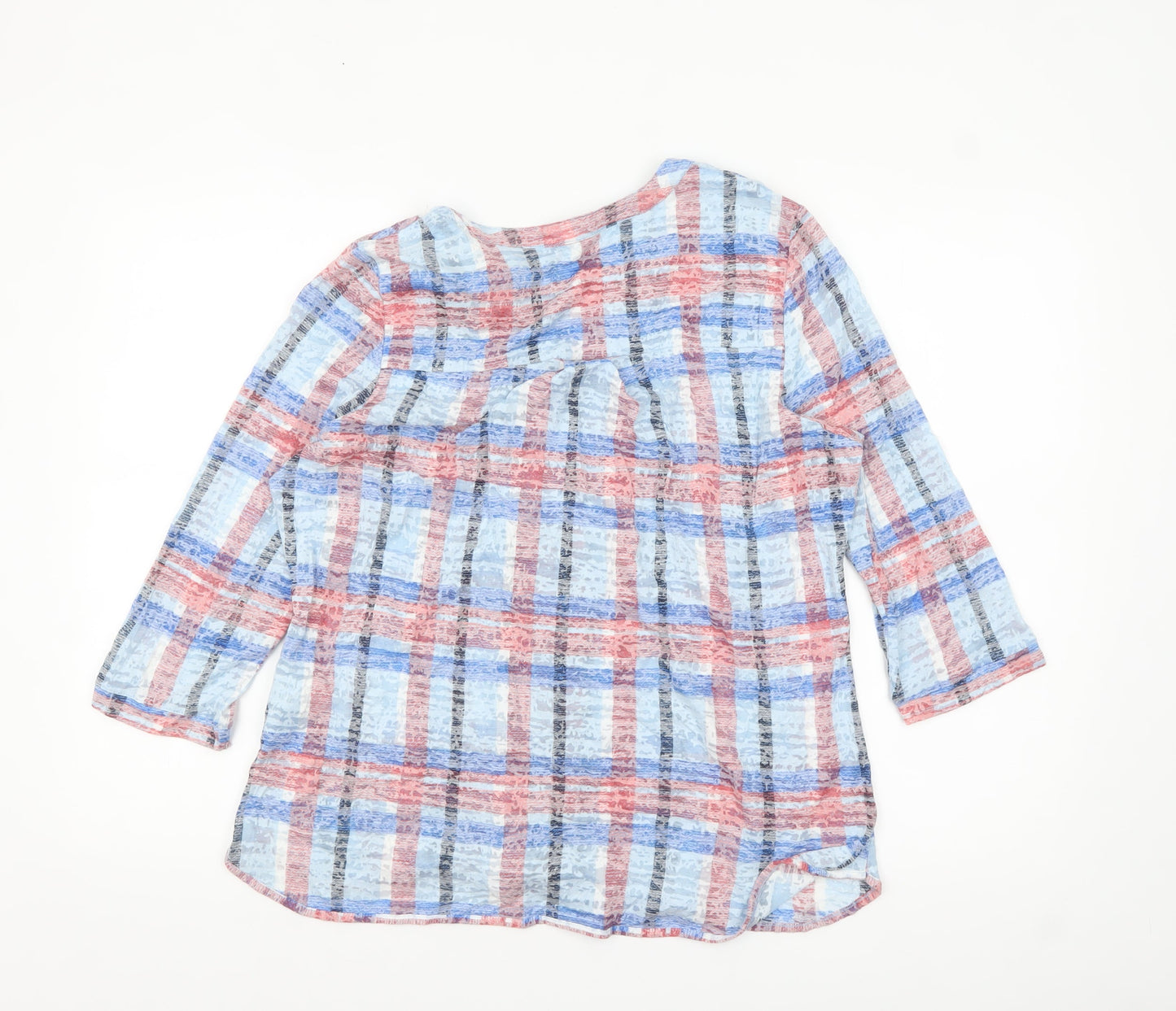 Marks and Spencer Women's Multicoloured Check Tunic Blouse UK 16