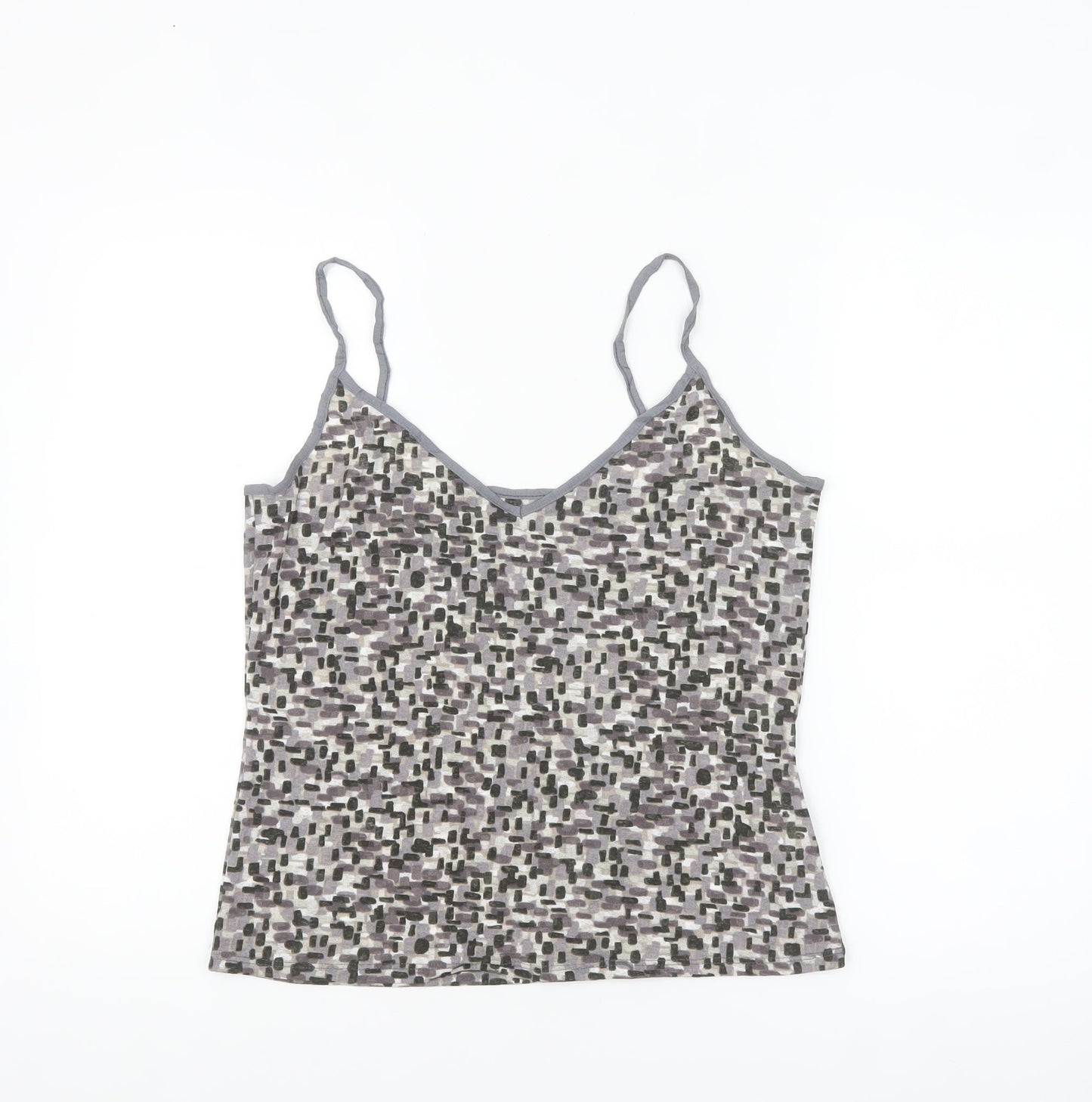 Marks and Spencer Per Una Women Grey Geometric Camisole Top Size 14