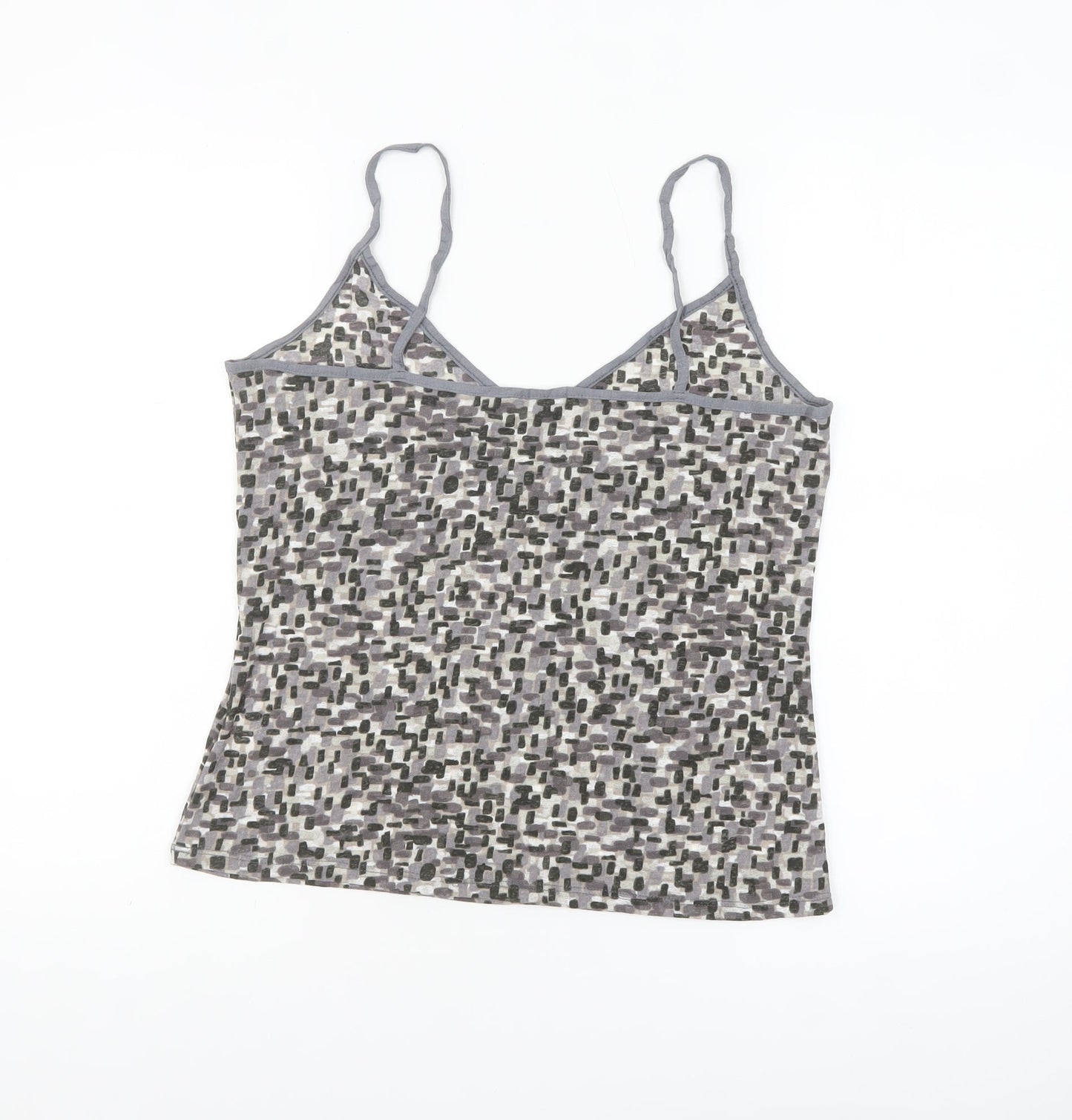 Marks and Spencer Per Una Women Grey Geometric Camisole Top Size 14