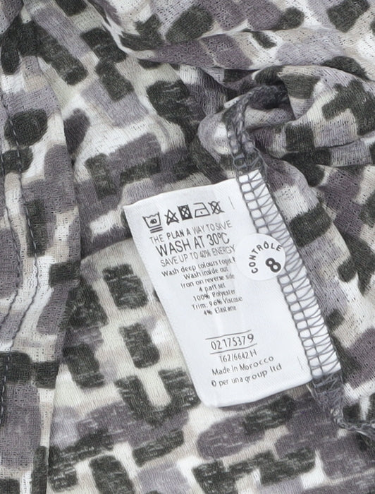 Marks and Spencer Per Una Women Grey Geometric Camisole Top Size 14