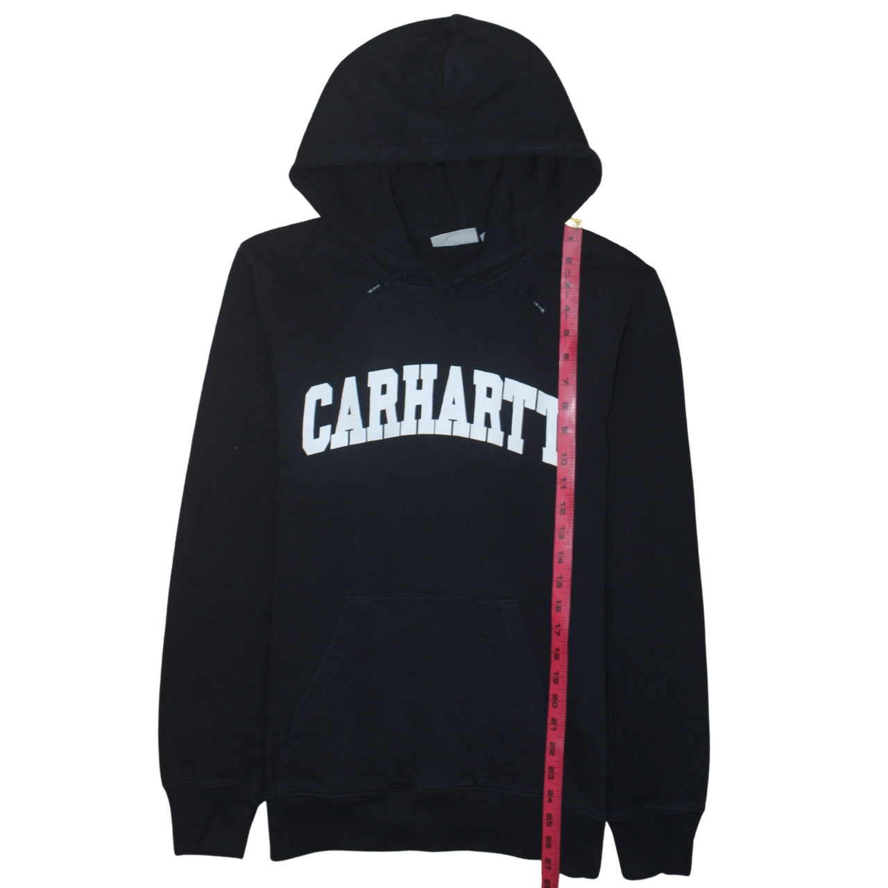 Carhartt Men's Black Small Pullover Hoodie Cotton Logo Sweatshirt