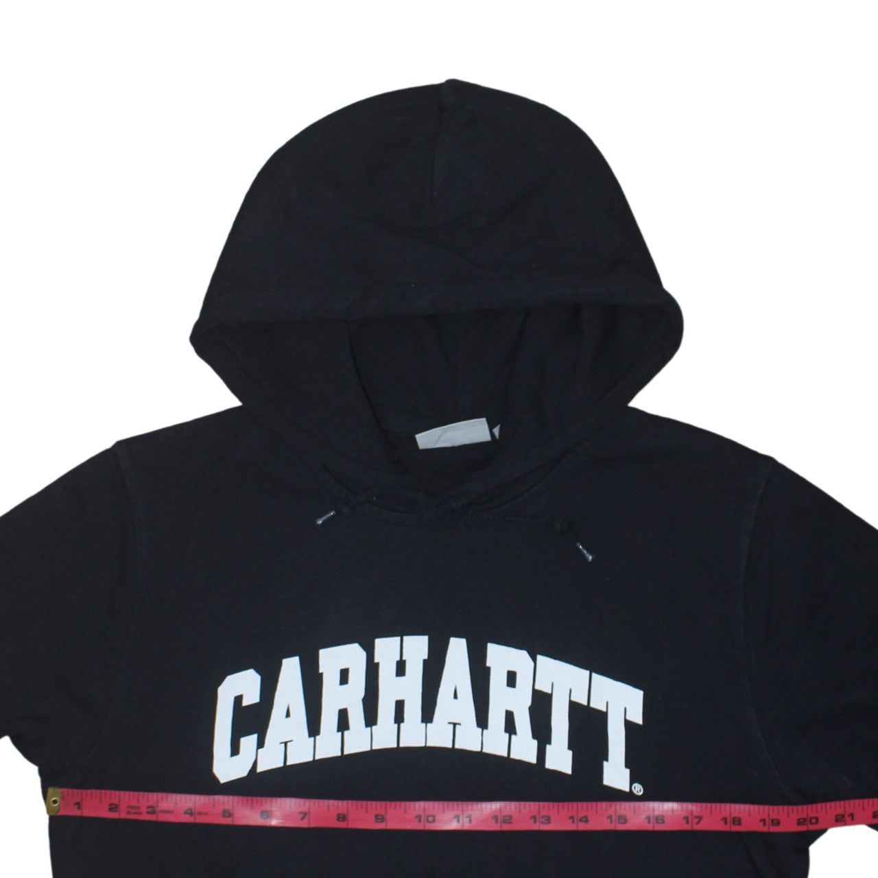 Carhartt Men's Black Small Pullover Hoodie Cotton Logo Sweatshirt