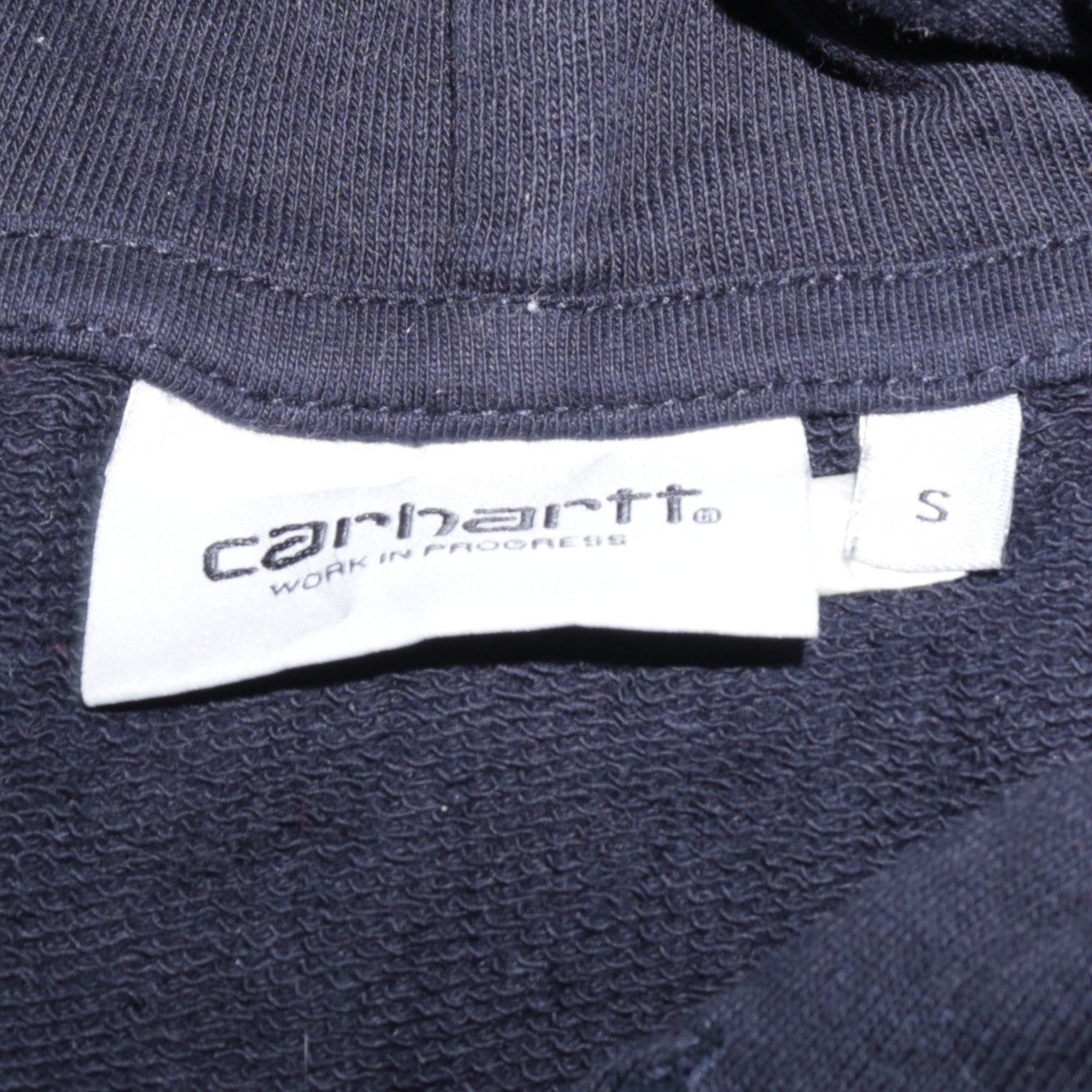 Carhartt Men's Black Small Pullover Hoodie Cotton Logo Sweatshirt
