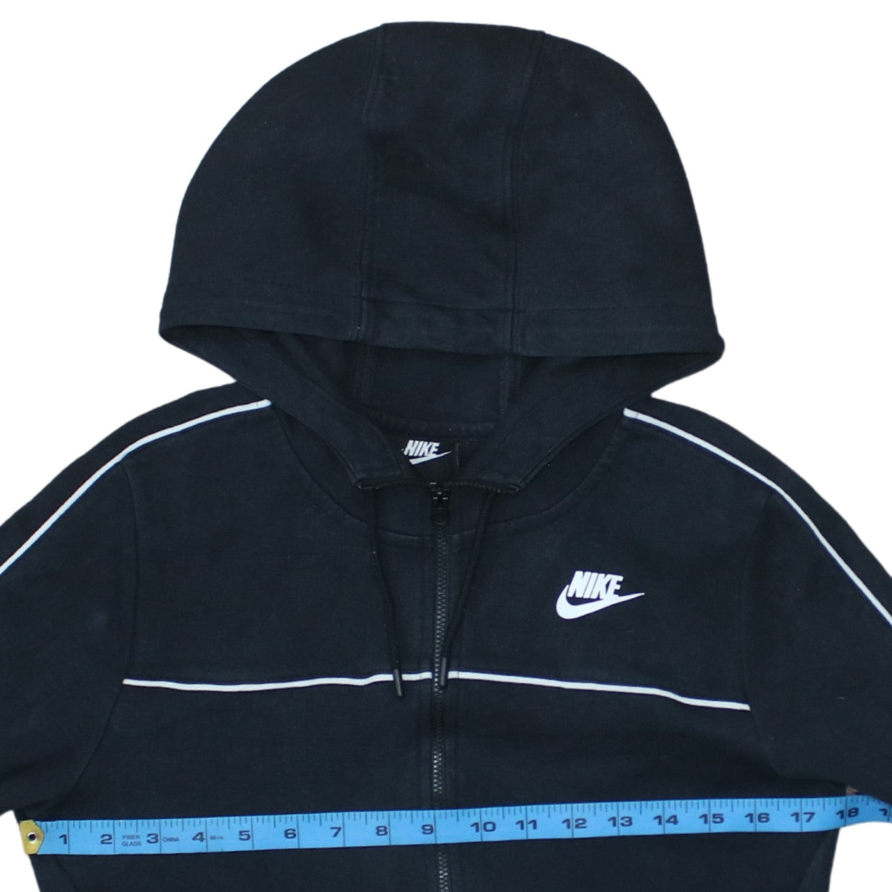 Nike Womens Black Full Zip Hoodie Size S Cotton Blend Sweatshirt