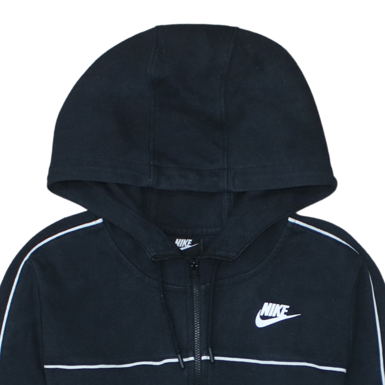 Nike Womens Black Full Zip Hoodie Size S Cotton Blend Sweatshirt