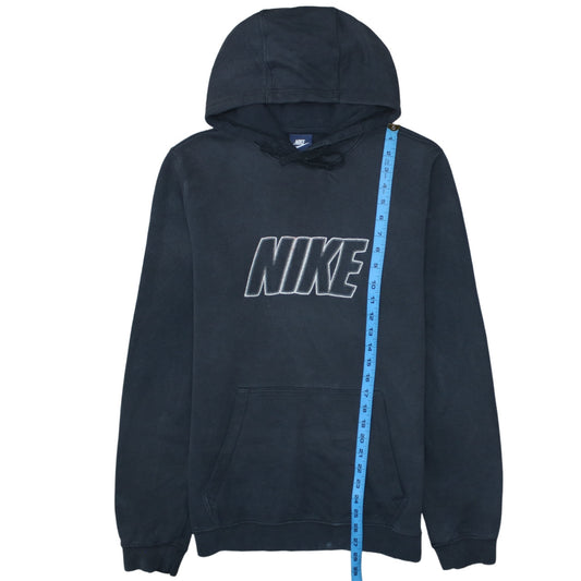 Nike Men’s Black Pullover Hoodie M Regular Fit Logo Fleece Sweatshirt
