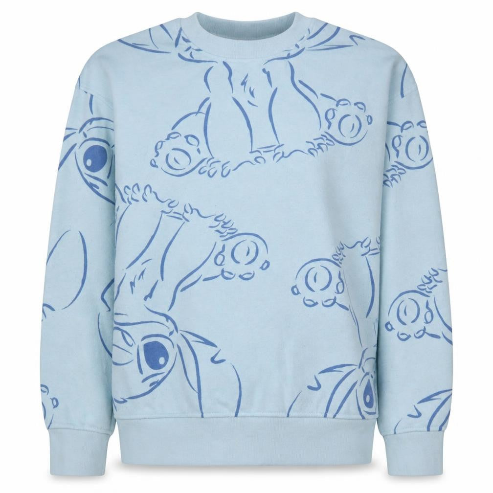 Disney Primark Women Blue Stitch Crew Neck Sweatshirt XS