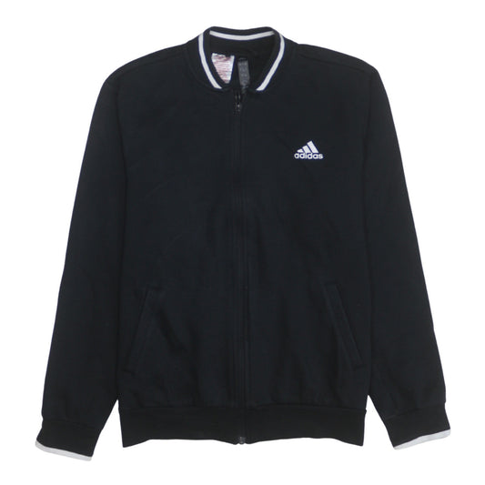 Adidas Boys Black Full Zip Logo Sweatshirt Size 13-14 Years