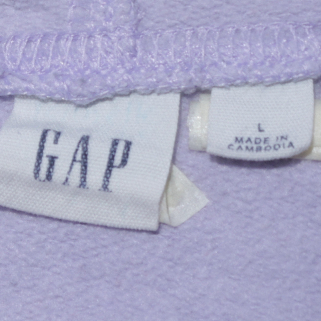GAP Women Lilac Hoodie Large Cotton Blend Pullover Classic Fit