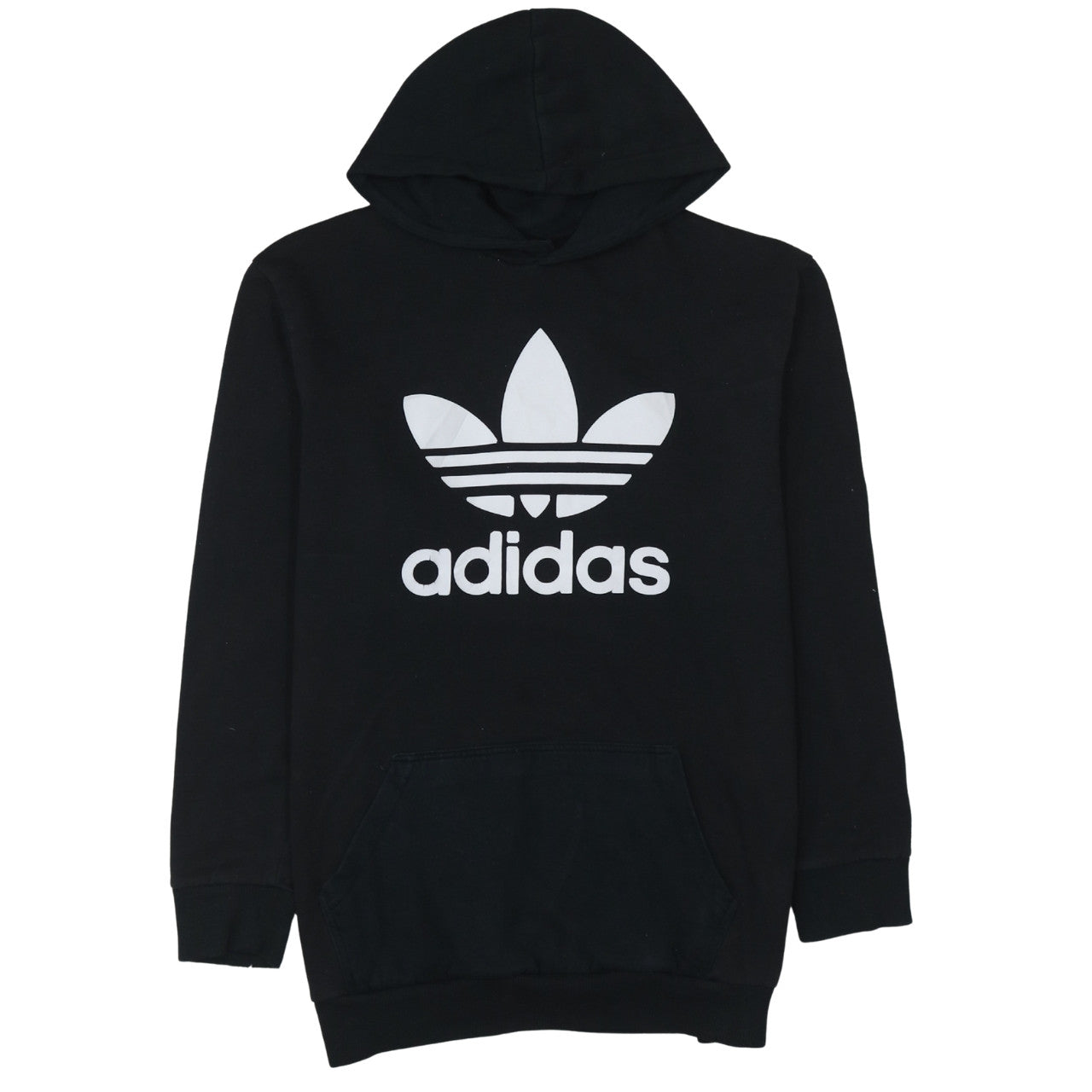 Adidas Men's Black XL Pullover Hoodie with Trefoil Logo