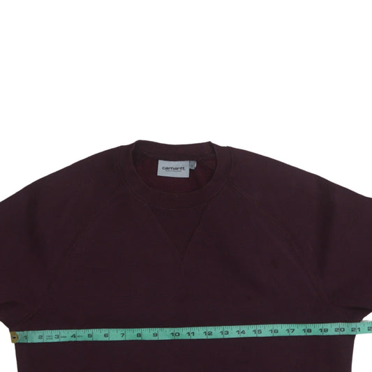 Carhartt Men's Brown Crew Neck Fleece Sweatshirt Size S